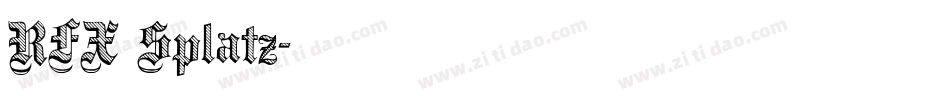 RFX Splatz字体转换